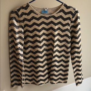 Sequined J Crew Top